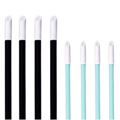 Detailing Swabs Polyurethane Material Head Black PP Stick PU Cleaning Swab Foam Solvent Sponge Swabs