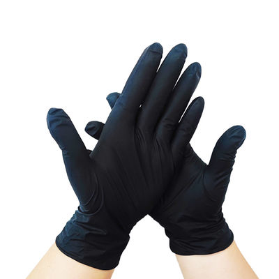 Comfortable Black Nitrile Gloves Powder Free Latex Free For Household Protection