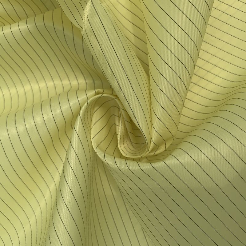 Cleanroom 5mm Stripe Antistatic ESD Fabrics 98% Polyester 2% Conductive Carbon