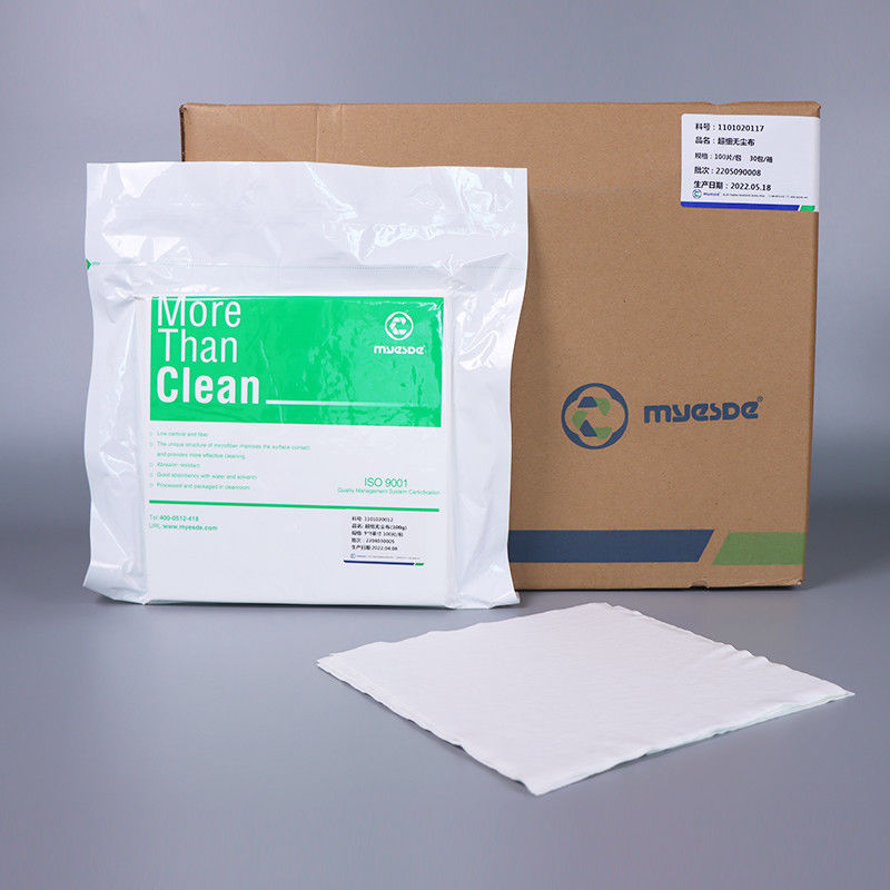9x9 Inch Lint Free Microfiber Lens Wipes 195gsm Disposable Wipes For Industry Cleaning