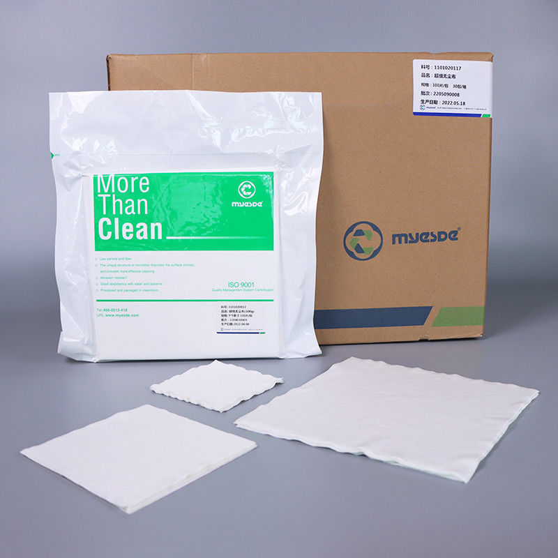 6x6 Inch Microfiber Cleanroom Wiper 195Gsm 100pcs LCD Wipes For Mobile Phone Printhead Cleaning