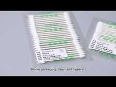 Dubbel Gerichte Cleanroom Katoenen van het Zwabber Scherpe Punt Lange Knoppen